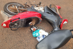 Caminhão perde freio e provoca acidente com motociclista no setor Pauzanes, em Rio Verde