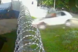 Carro invade base da GCM e motorista é preso por embriaguez em Cidade Ocidental