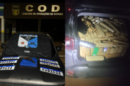 COD apreende mais de 1 tonelada de maconha em interior de veículo, em Chapadão do Céu; traficante foi morto