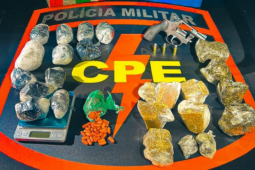 CPE de Rio Verde prende mulher por tráfico de drogas e apreende arma usada em tentativa de homicídio