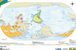 Brasil no centro do mundo: IBGE lança novo mapa-múndi invertido