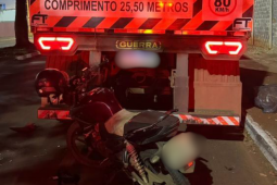 Motociclista fica ferido após bater na traseira de caminhão em avenida de Rio Verde