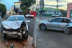 Motorista perde controle e causa grave acidente no Setor Central de Rio Verde