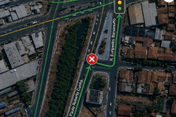 Obras provocam interdição total em trecho da Avenida Paulo Roberto Cunha, em Rio Verde