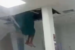Paciente cai do teto de hospital após tentar fugir por tubulação no RJ