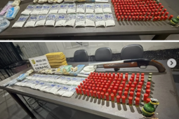 Polícia encontra armas, munições e até granada em ponto de tráfico no Bairro Maranata, em Rio Verde