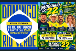 Rio Verde terá manifestações de direita e esquerda entre sexta-feira (16) e domingo (18)