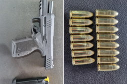 PM encontra arma escondida atrás de caixas de leite após denúncia de ameaça