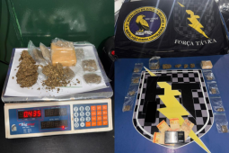 Força Tática apreende menor após agredir companheira e confessar venda de drogas