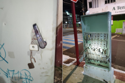 PM prende suspeito após furto de estrutura de telefonia no Centro de Rio Verde