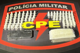 CPE prende suspeito com grande quantidade de cocaína após perseguição em Rio Verde