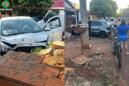 Motorista embriagado perde controle, invade calçada e deixa homem ferido em Rio Verde