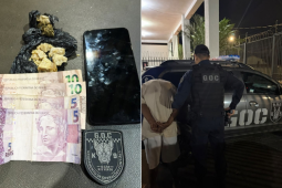 GOC prende suspeito de tráfico com porções de crack no Residencial Veneza