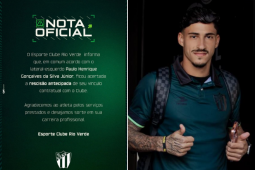 EC Rio Verde anuncia rescisão antecipada de contrato com lateral Paulo Henrique