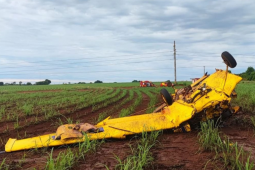 Piloto morre após queda de avião agrícola em Quirinópolis