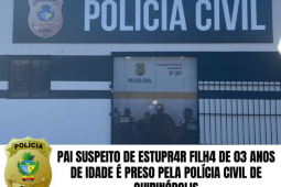 Homem suspeito de abusar sexualmente da filha de 3 anos é preso pela Polícia Civil