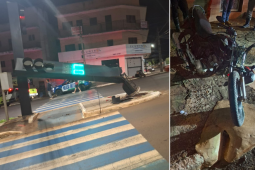 Colisão entre motos deixa ferido e termina com veículo irregular apreendido em Rio Verde