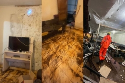 Forte chuva causa desabamento e alaga três residências em Rio Verde