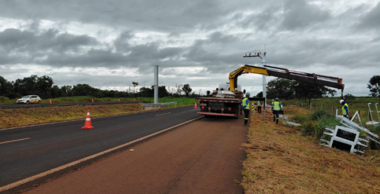 BR-060 será totalmente interditada em Acreúna para instalação de pórticos de pedágio