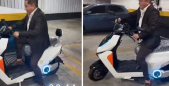 Esposa mostra moto elétrica que Leonardo ganhou de presente e momento viraliza