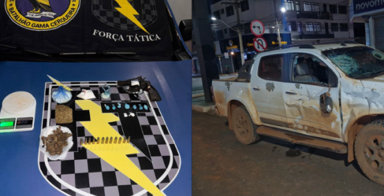 Motociclista armado fica ferido após avançar sinal e bater em carro na Avenida Presidente Vargas, em Rio Verde