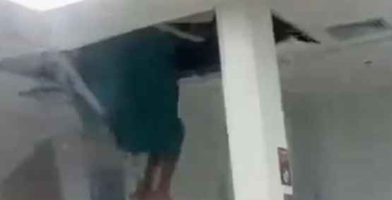 Paciente cai do teto de hospital após tentar fugir por tubulação no RJ