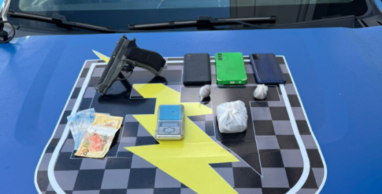 PM detém suspeito que estaria ameaçando pessoas com arma de fogo na Vila Borges em Rio Verde