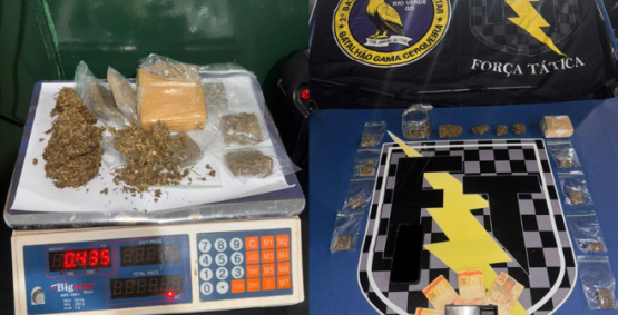 Força Tática apreende menor após agredir companheira e confessar venda de drogas