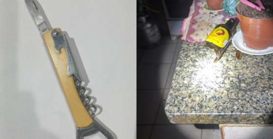 Filho embriagado ameaça mãe com canivete e é preso no Jardim Presidente