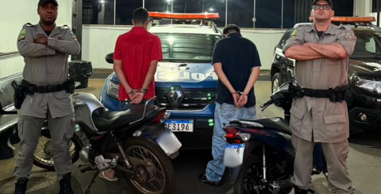 Em menos de 24h, PM prende dupla e recupera motocicletas furtadas em Rio Verde
