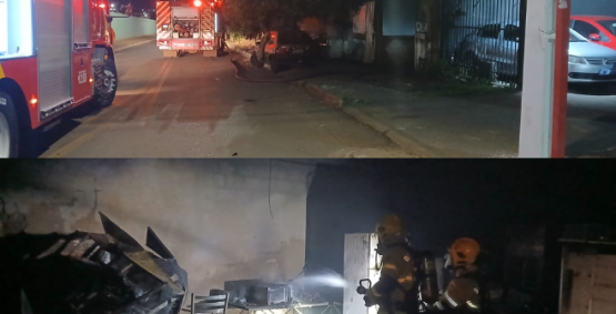 Incêndio atinge oficina de refrigeração durante a madrugada em Rio Verde e danifica eletrodomésticos