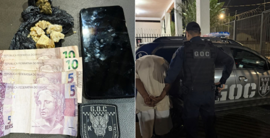 GOC prende suspeito de tráfico com porções de crack no Residencial Veneza