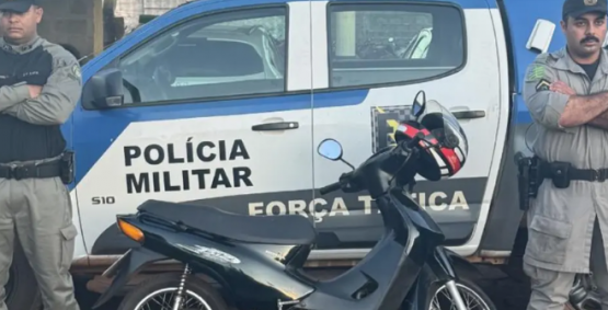 Suspeito reage com faca e é baleado pela PM após furtar moto em Santa Helena