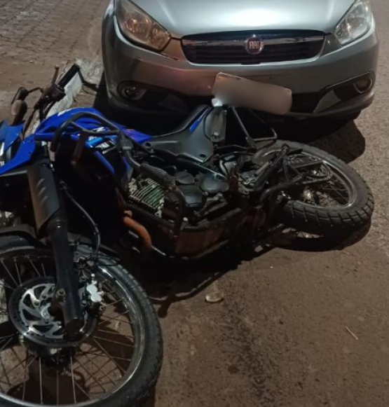 Motociclista fica ferido após avançar placa de pare e provocar acidente em Rio Verde