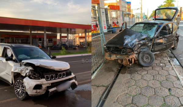 Acidente envolvendo dois veículos é registrado na Avenida Presidente Vargas, em Rio Verde