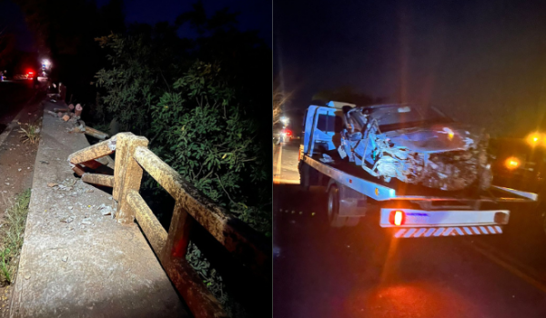 Bombeiros atuam em busca de vítimas na GO-184 em Serranópolis; buscas no Rio Verdinho continuam