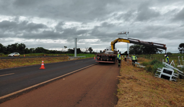 BR-060 será totalmente interditada em Acreúna para instalação de pórticos de pedágio