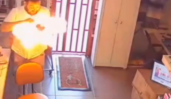 Celular explode na mão de técnico de manutenção, em Uruaçu