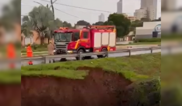 Chuva provoca alagamento e erosão em avenidas de Rio Verde nesta quinta (29)