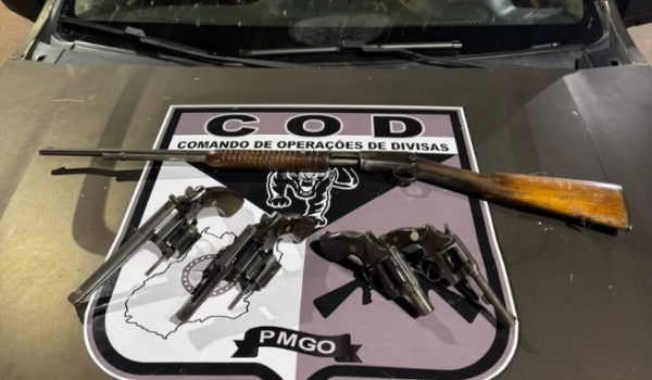 COD apreende arsenal e prende suspeito investigado por furtos em propriedades rurais perto de Acreúna