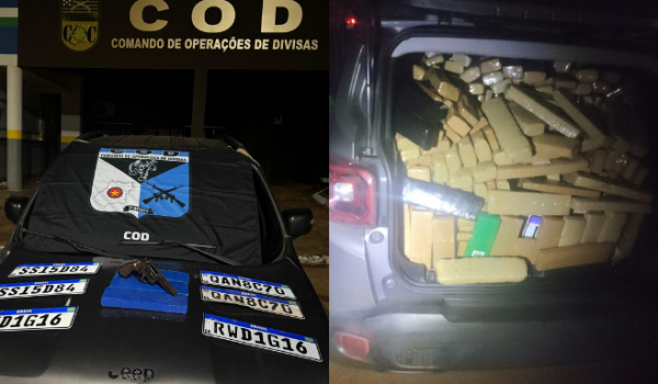 COD apreende mais de 1 tonelada de maconha em interior de veículo, em Chapadão do Céu; traficante foi morto