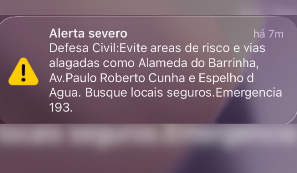 Defesa Civil alerta para risco de alagamentos em Rio Verde nesta segunda (09)