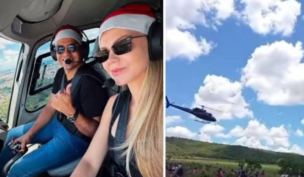 Doação de carnes por helicóptero em Aparecida de Goiânia gera debate nas redes sociais