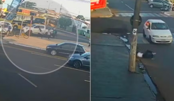 Estudante é atropelada ao atravessar faixa de pedestres em frente à escola na Avenida João Belo, em Rio Verde