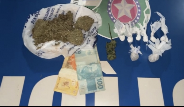 PM prende dupla por tráfico de drogas e associação para o tráfico no Bairro Liberdade