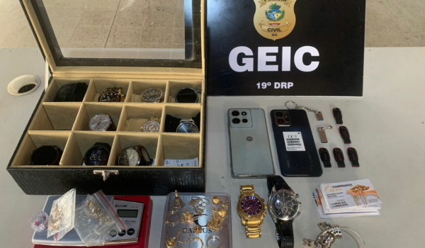 Polícia Civil prende suspeito de furtar joias em Caldas Novas; bens foram avaliados em R$ 10 mil