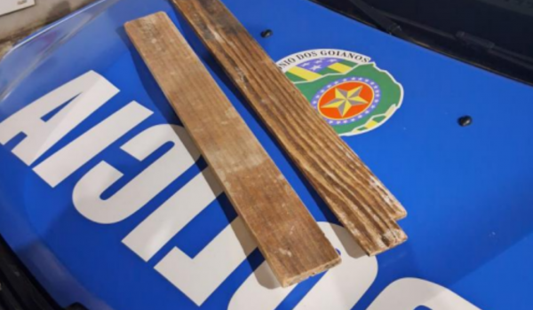 Mulher agride policiais com tábuas após destruir caminhonete
