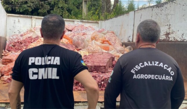 Polícia Civil e Agrodefesa apreendem 2,5 toneladas de carne imprópria em Goiânia