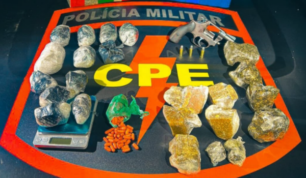 CPE de Rio Verde prende mulher por tráfico de drogas e apreende arma usada em tentativa de homicídio