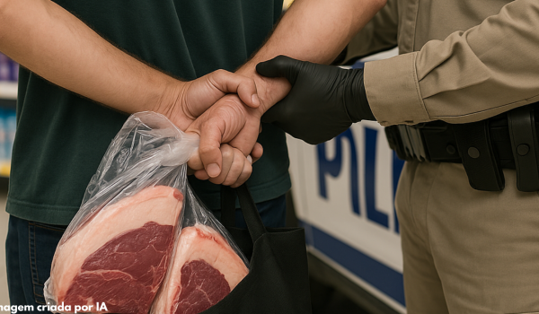 Polícia Militar prende homem por furto de picanhas em supermercado no centro de Rio Verde